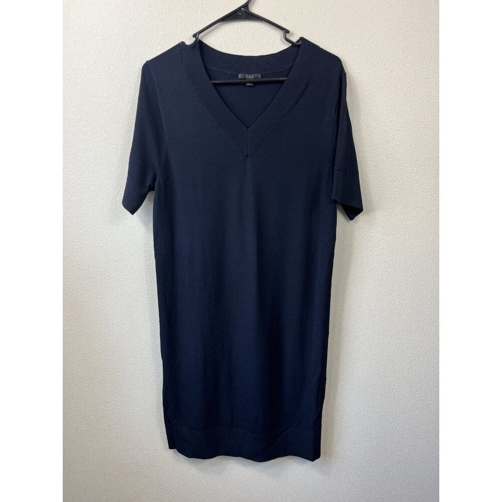 COS Women’s Short Sleeved Midi Tunic Dress Navy Blue XS